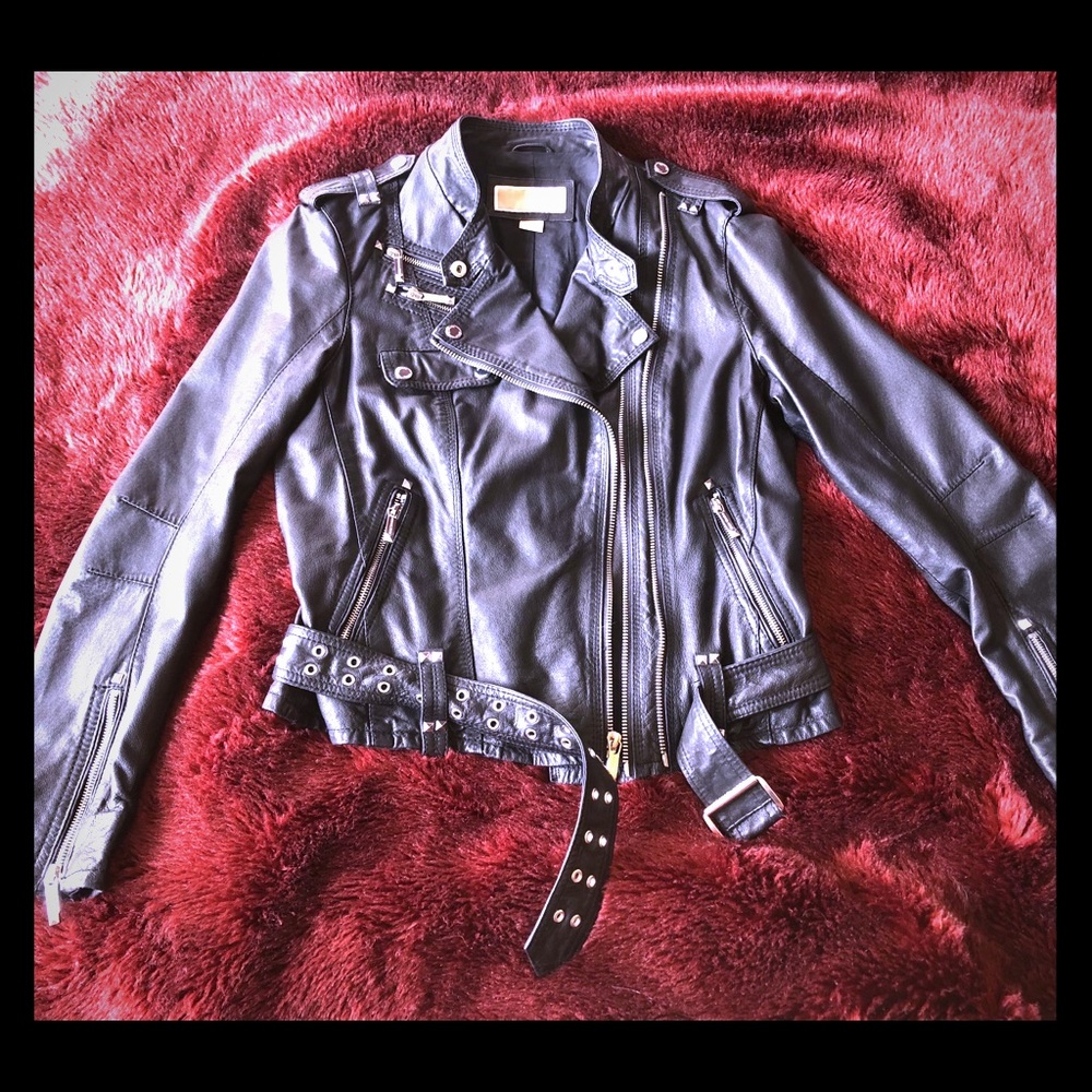Michael Kors Leather motorcycle jacket